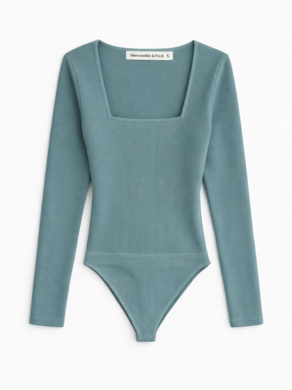 Abercrombie & Fitch Ribbed Square-Neck Ottoman Bodysuit